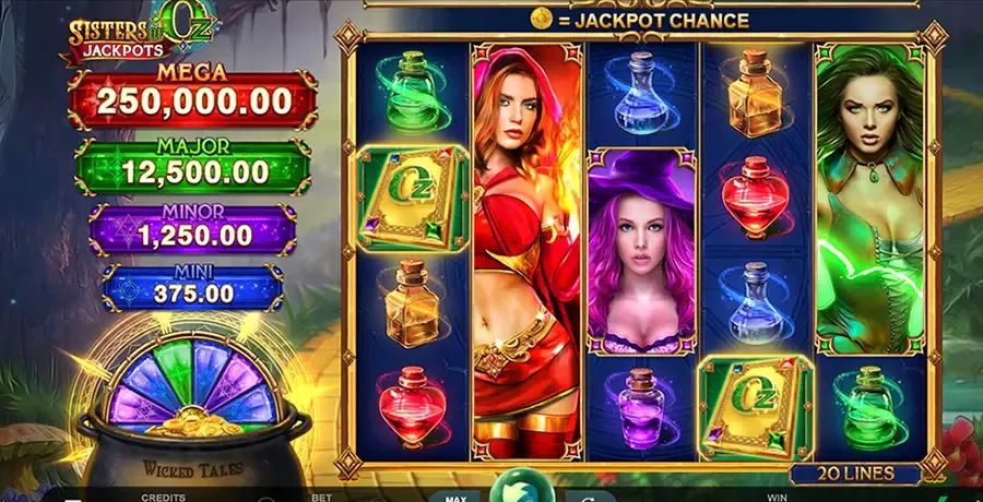 Sisters Of Oz Jackpots